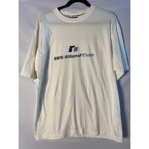 BMW.WilliamsF1Team URL White Graphic Print Shirt Men's Size 2XL Crewneck